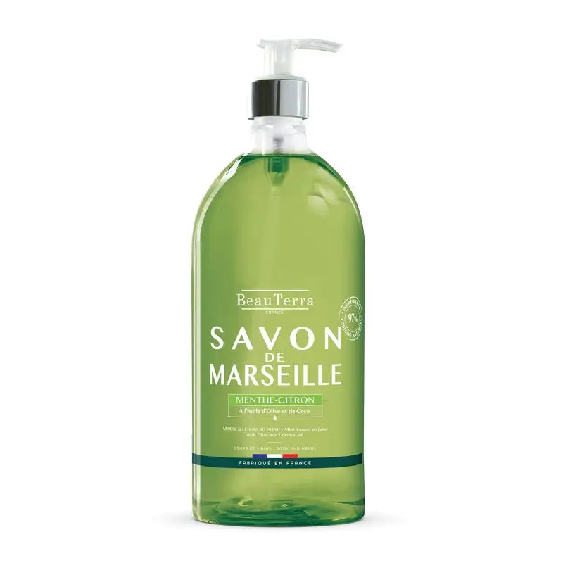 Beauterra Jabones De Marsella Jabón De Marsella Menta-Limón , 1000 ml