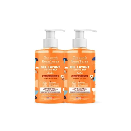 Beauterra Pack Gel de duche para bebé com perfume, 2x750 ml