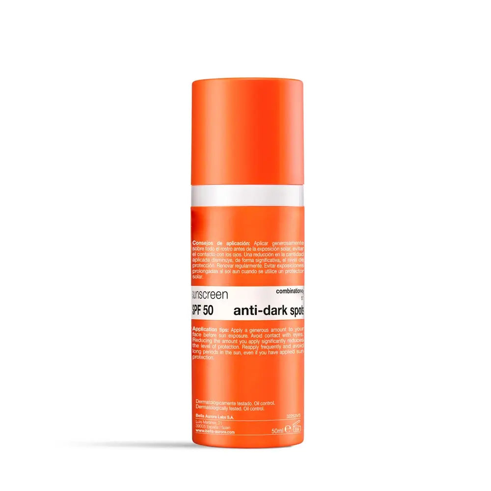 Bella Aurora Anti-Blemish Sunscreen Spf50. Pele mista e oleosa, 50 ml