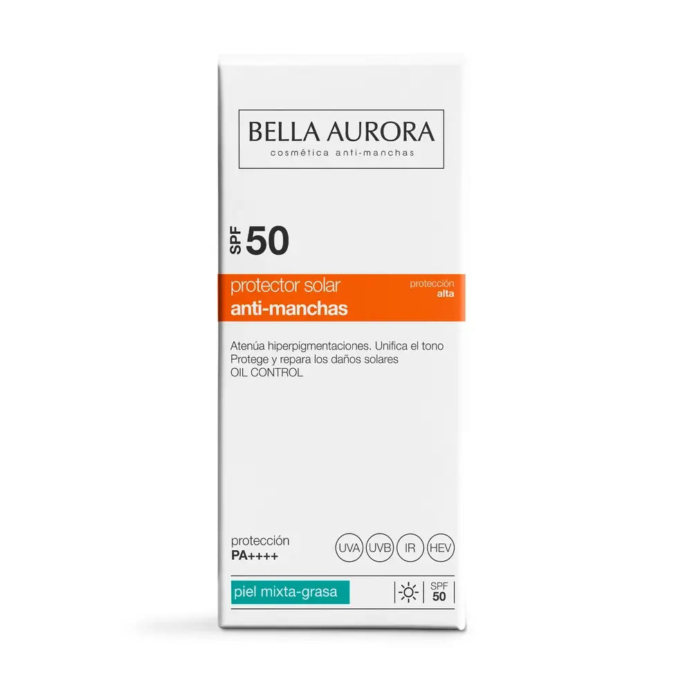 Bella Aurora Anti-Blemish Sunscreen Spf50. Pele mista e oleosa, 50 ml