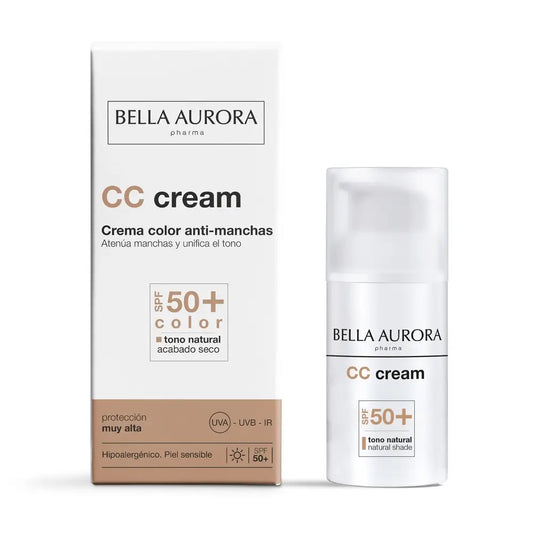 Bella Aurora CC Protect Sunscreen com FPS a cores 50+, 30 ml