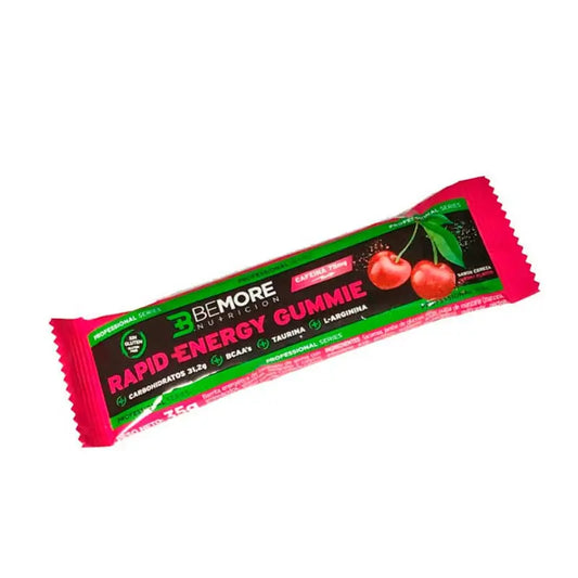 Bemore Nutrición Gummie Bar con Cafeína Sabor Cereza