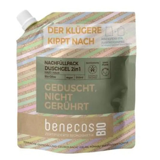 Benecos Gel De Baño 2En 1 Oliva Recarga 500Ml. Bio Vegano