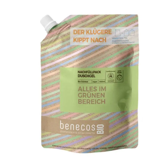 Benecos Gel De Baño Te Verde Recarga 1Lt. Bio Vegano