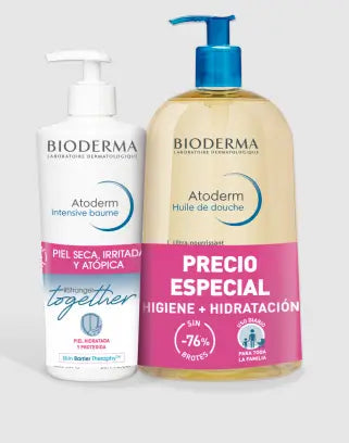 Bioderma Pack Atoderm Intensive Loción + Aceite Ducha 1L