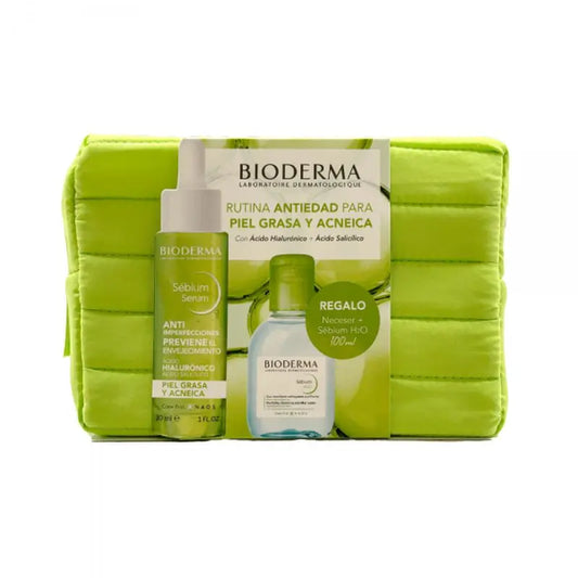 Bioderma Pack Rotina Anti-Envelhecimento para Pele Oleosa e Acneica Sébium H20 100 Ml + Sébium Serum 30 Ml