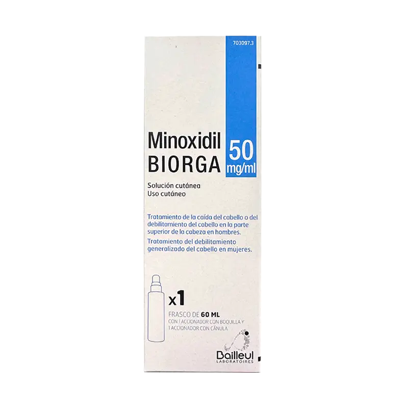 Biorga 50 Mg/ ml Minoxidil Cutaneous Solution 1 Frasco x 60 ml