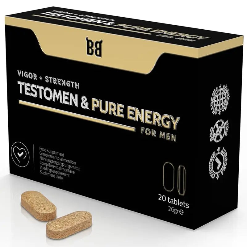 Blackbull By Spartan Testomen & Pure Energy Potenciador Para Hombre 20 Cápsulas