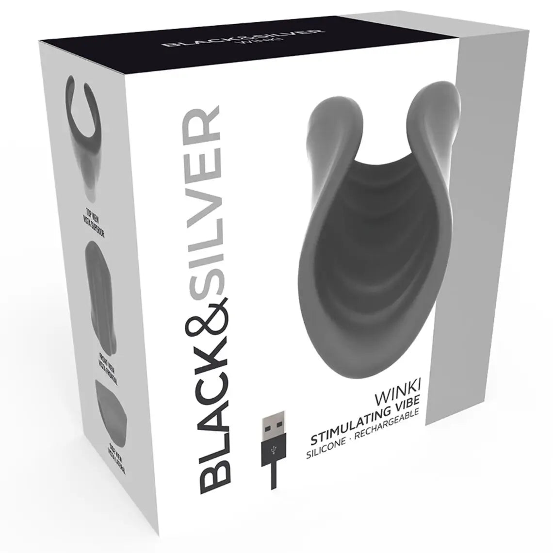 Black&Silver Masturbador Winki (Negro Y Plata)