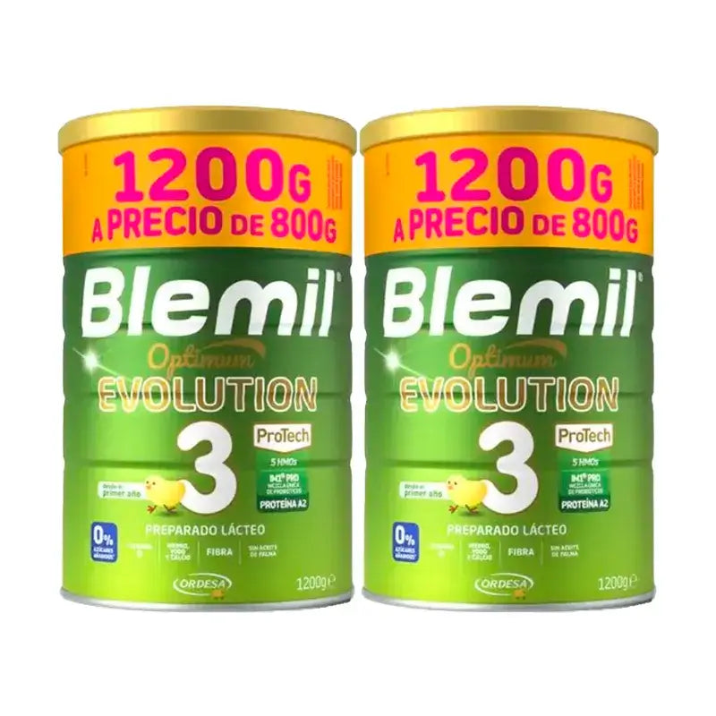 Blemil Optimum Evolution 3 Leite de Crescimento Preço Especial, 2X1200 g