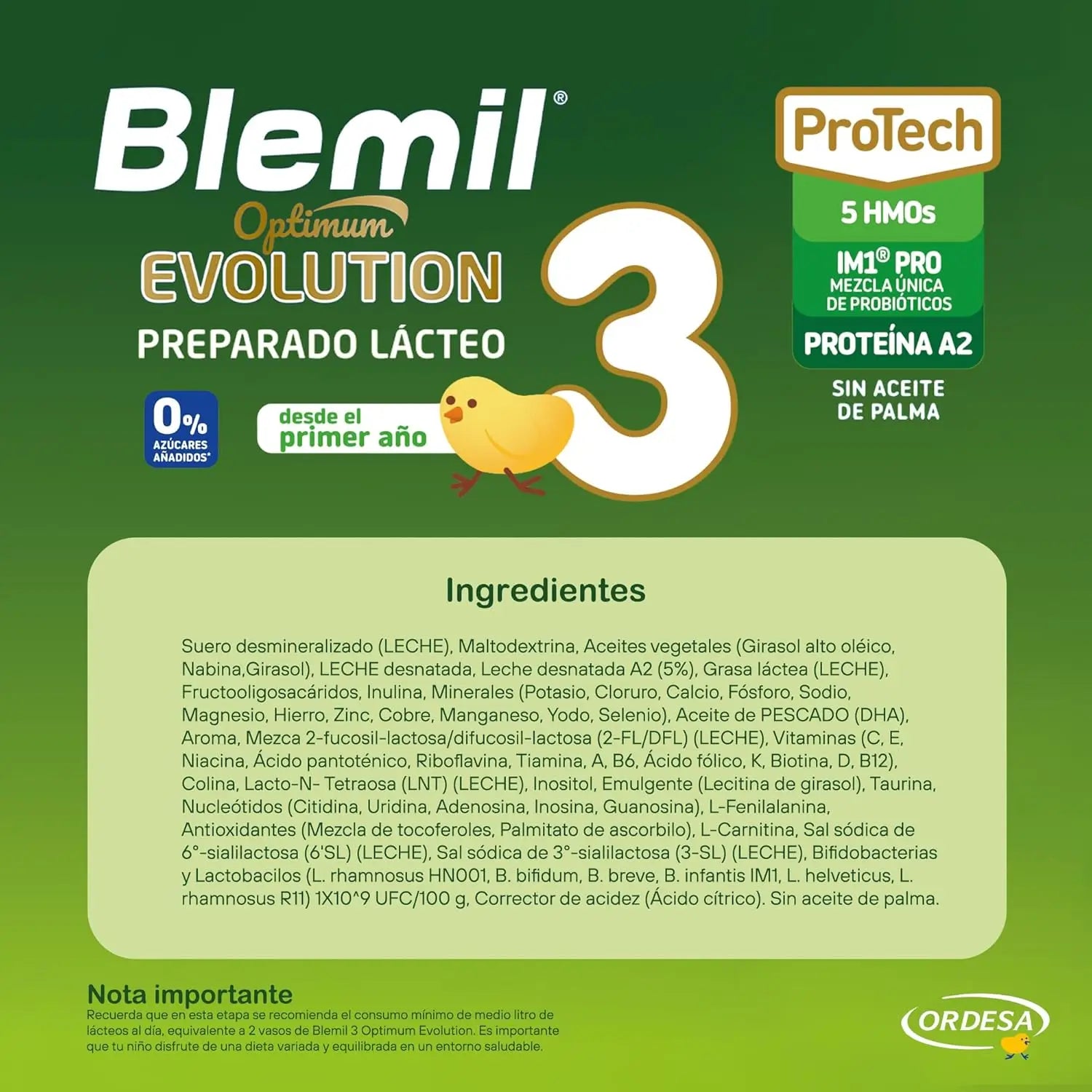 Blemil Bipack Leite de Crescimento Optimum Evolution 3, 2X800 g