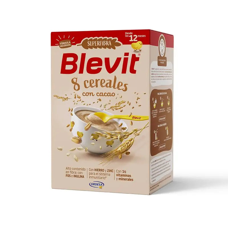 Blevit Alimentación Infantil Superfibra 8 Cer. Y Cacao, 500 grs