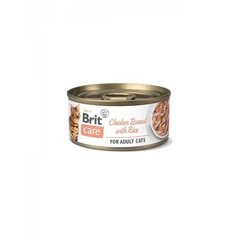 Brit Care Cat Peito de Frango com Arroz 24X70Gr para Gatos