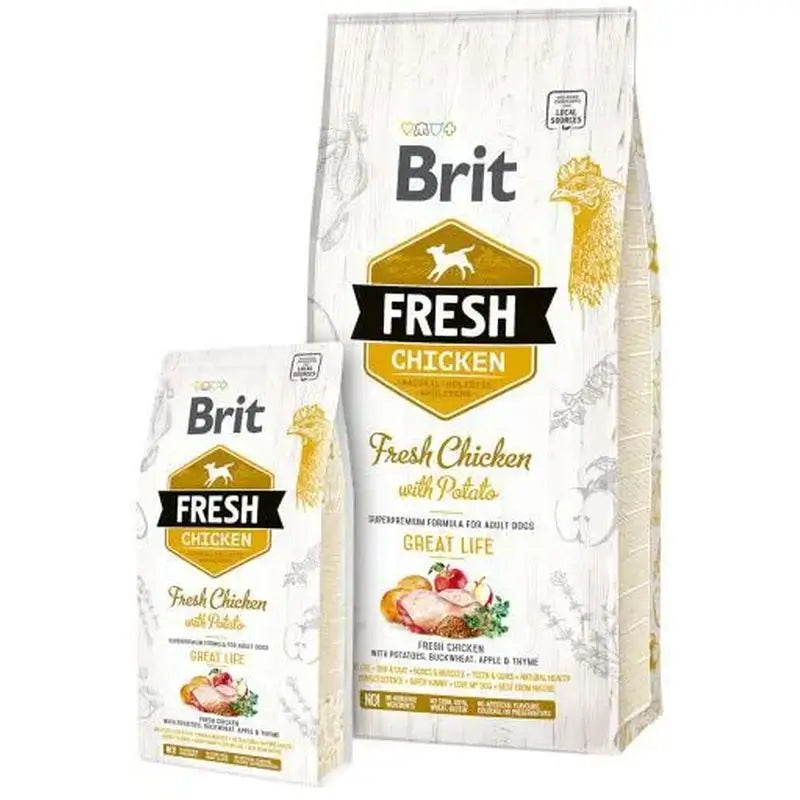 Brit Fresh Adult Great Life Chicken Potato 12Kg para Cães