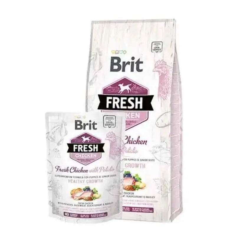 Brit Fresh Puppy Healthy Growth Chicken Potato 12Kg para Cães