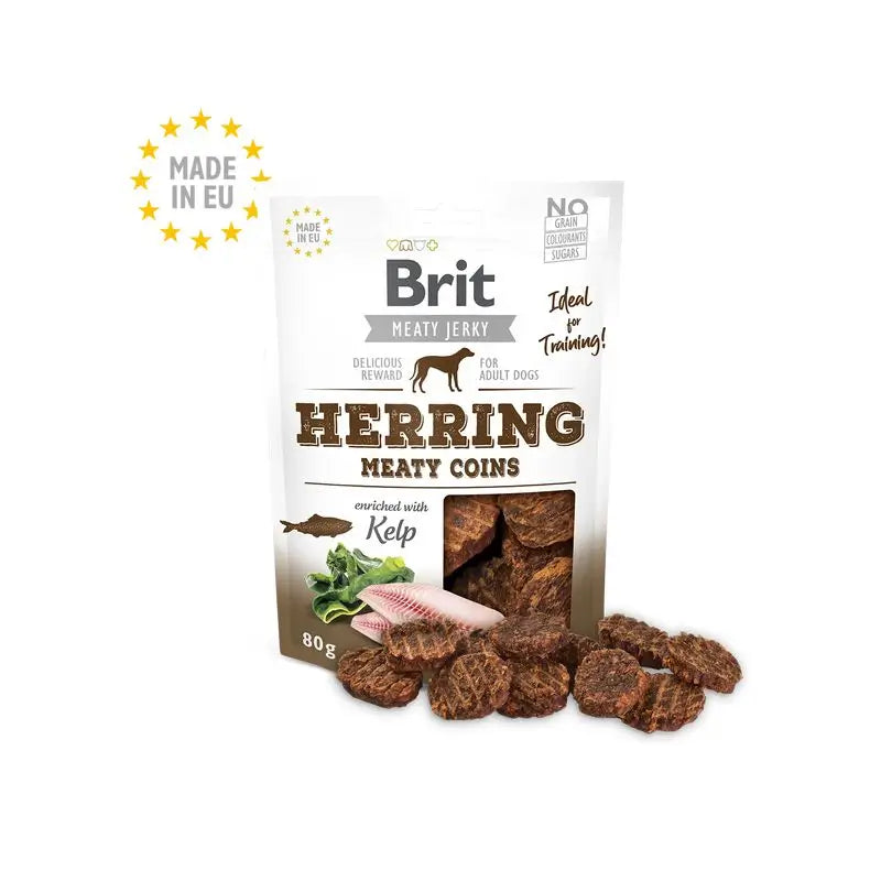 Brit Jerky Snack Meaty Coins Kippers 80Gr para Cães