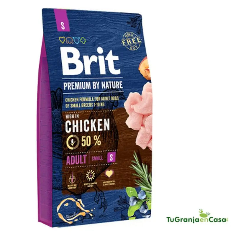 Brit Premium By Nature Dog Adult S 8Kg para Cães