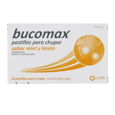 Bucomax Sabor Miel y Limón 24 Pastillas Para Chupar