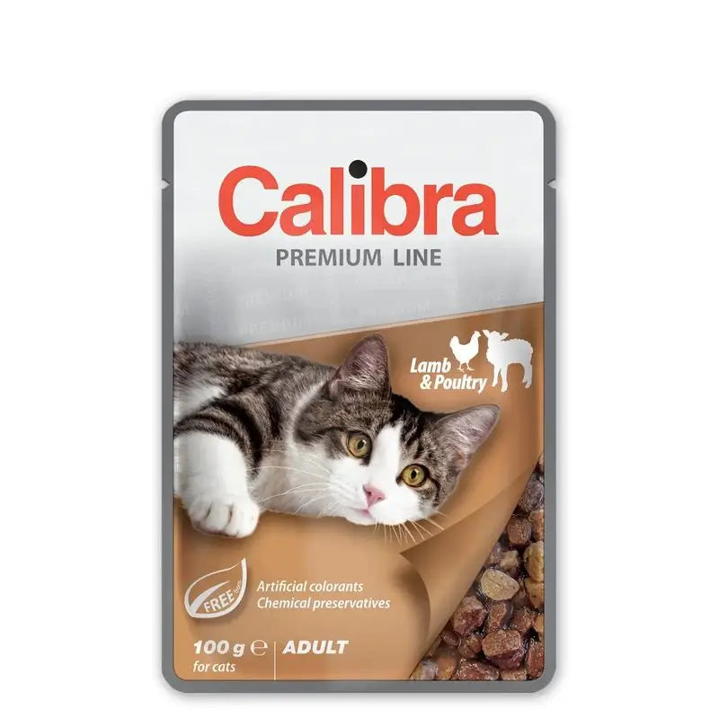 Calibra Gatos Pouch Adulto Cordero Pollo Caja 24X100Gr