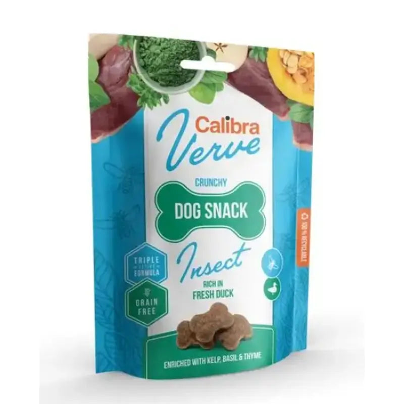 Calibra Dogs Verve Snack Crocante Insectos e Pato Fresco 150G