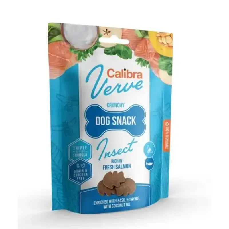 Calibra Dogs Verve Snack Crocante Insectos e Salmão Fresco 150G