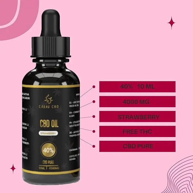 Caliu Pure Cbd Oil 40% 4000Mg Strawberry Cbd 0% Thc, 10 ml