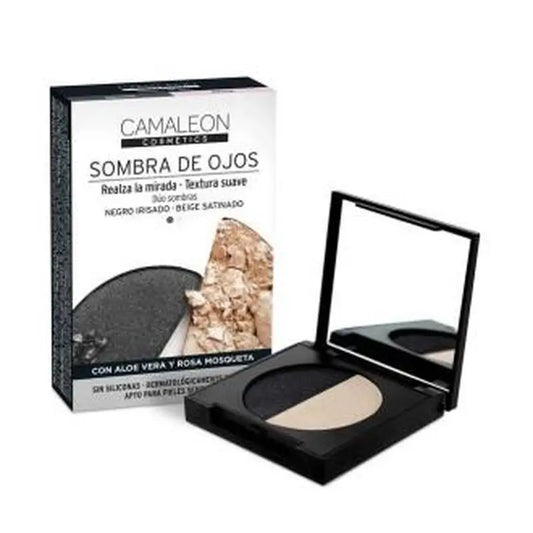 Camaleon Cosmetics Camaleon Sombra De Ojos Duo Negro-Beige