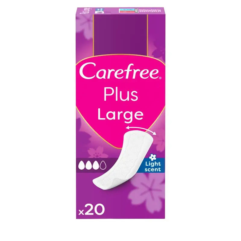 Carefree Plus Large Fragancia Ligera 20Uds