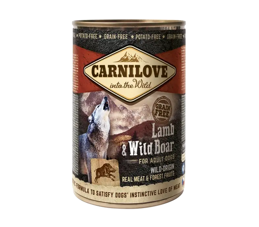 Carnilove Canino Canino Adulto Jabali Box 6X400Gr comida húmida para cão