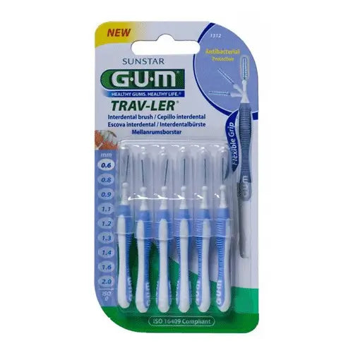 Gum Cepillo Interdental 1312 Trav-Ler 0.6 Mm 6 unidades