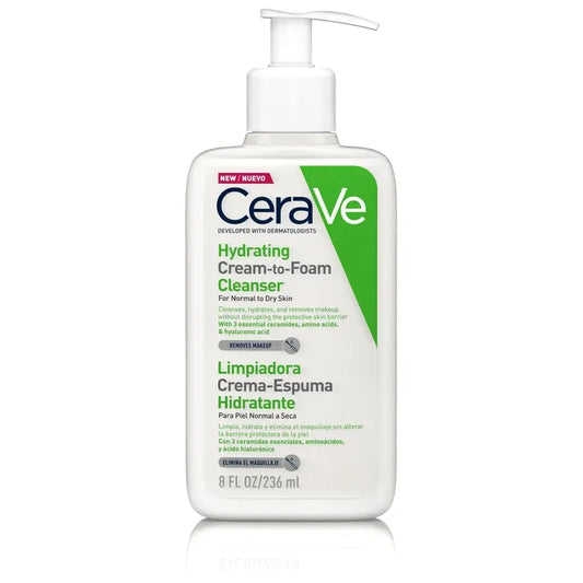 CeraVe Creme de Limpeza - Espuma de Limpeza Hidratante, 236 ml