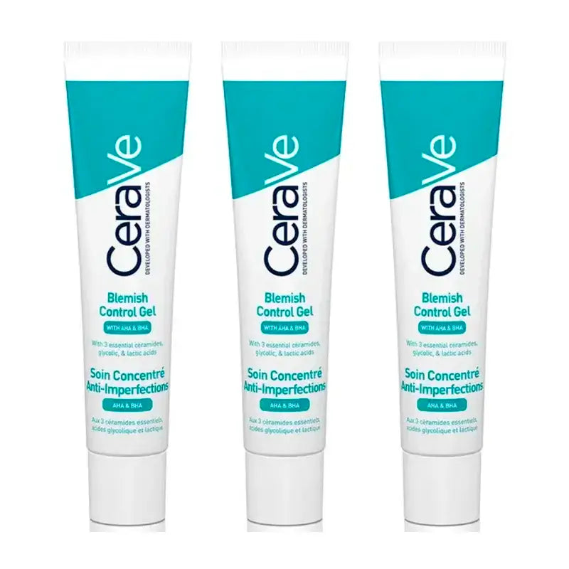 CeraVe Pack Gel de Controlo das Imperfeições, 3 x 40 ml