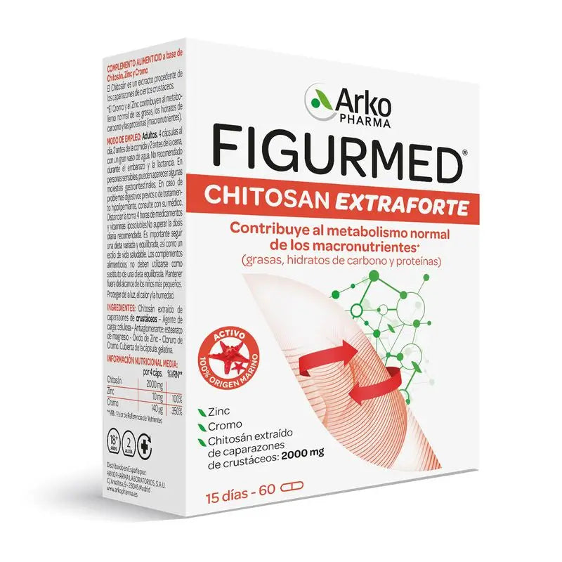 Figurmed Chitosán Extra Forte 500mg 60 Cápsulas Arkopharma