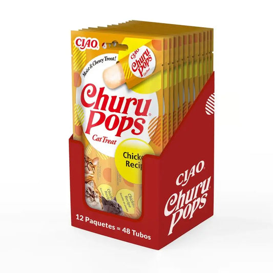 Churu Cat Pops Receita de Frango Expositor 12X60Gr