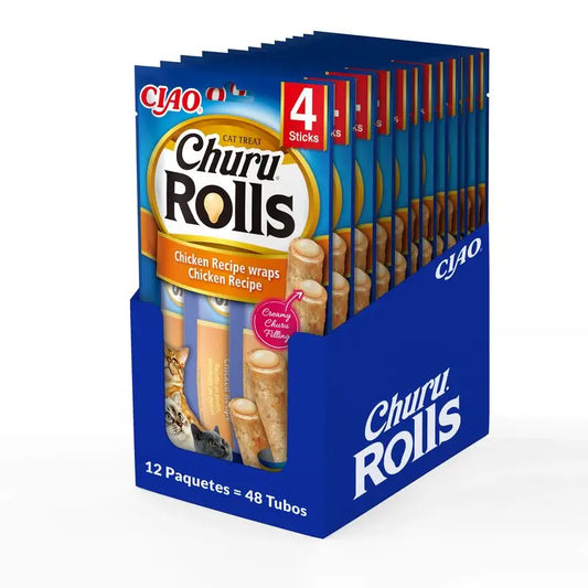 Churu Cat Rolls Receita de Frango 12X40Gr