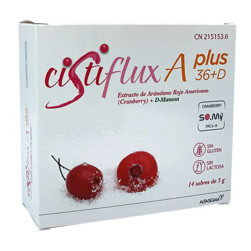 Cistiflux A Plus 36+D, 14 saquetas de 5 gramas