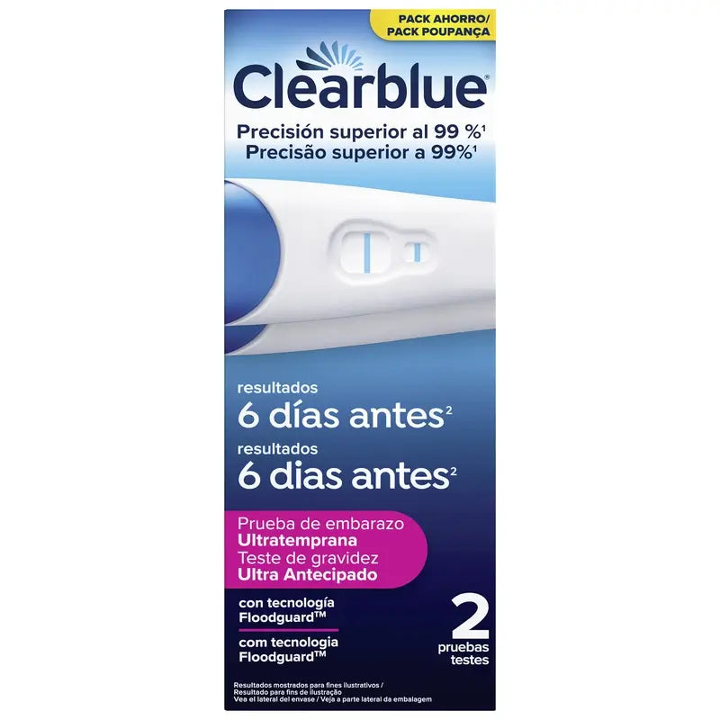 Clearblue Early Ultra Early Pregnancy Test 10 Mi, 2 Testes