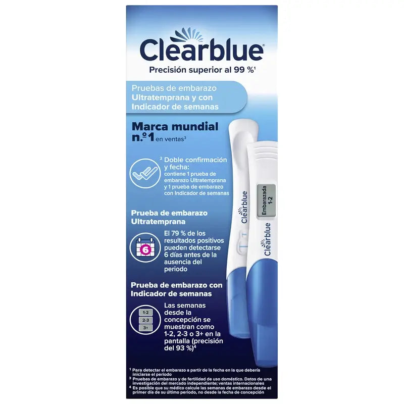 Clearblue Ultra Early Pregnancy Test Com Dupla Verificação, 2 Testes