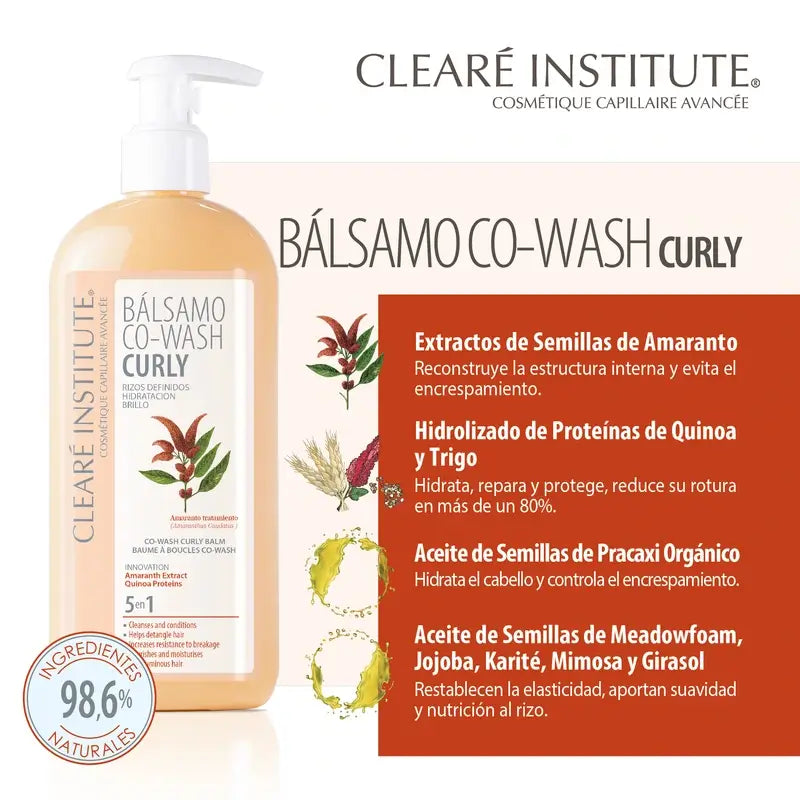 Clearé Instiute Bálsamo Co-Wash Método dos Cabelos Encaracolados 330 Ml