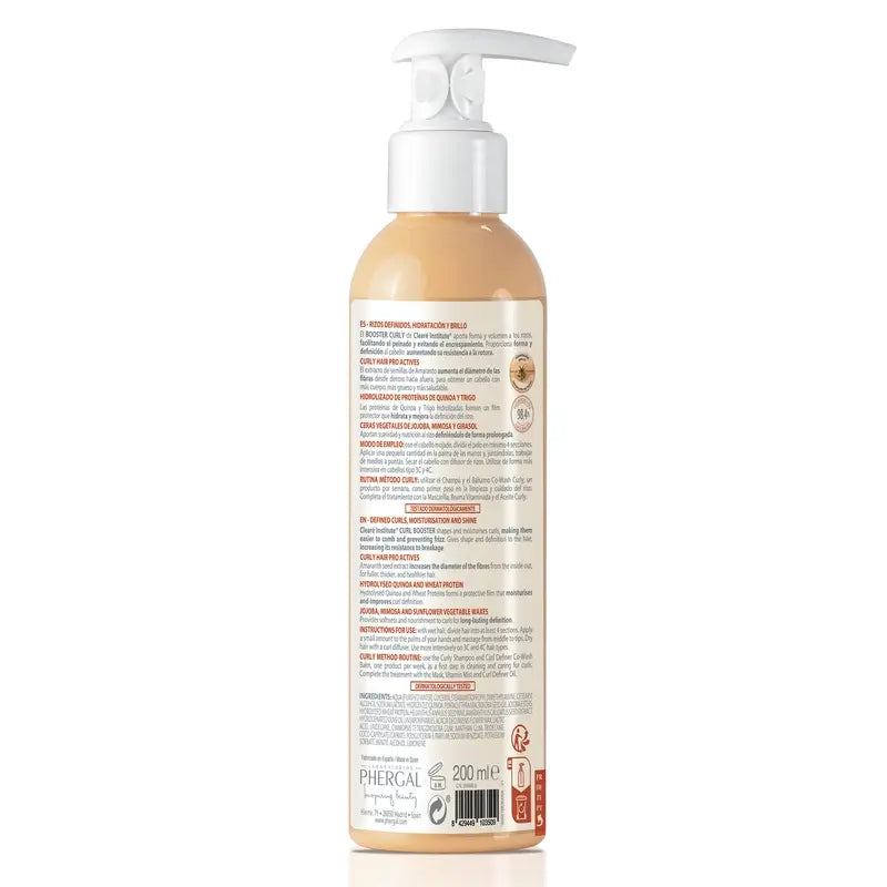 Clearé Institute Booster Método para Pentear Cabelos Encaracolados Creme para Pentear Cabelos Encaracolados 200 Ml