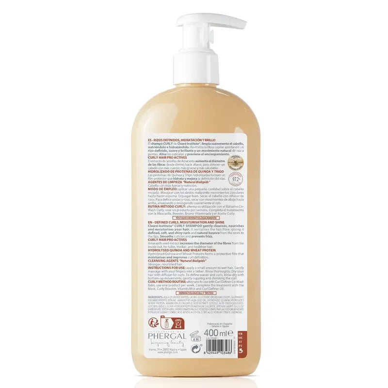 Clearé Institute Cabelos Encaracolados Shampoo Método Encaracolado 400 Ml