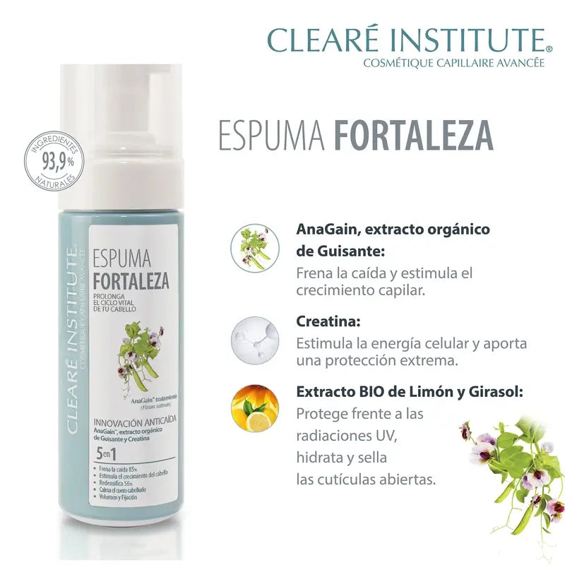 Clearé Institute Espuma Anti-queda de Cabelo 150 Ml.