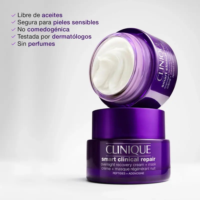 Clinique Creme + Máscara de Recuperação de Noite, 50 ml