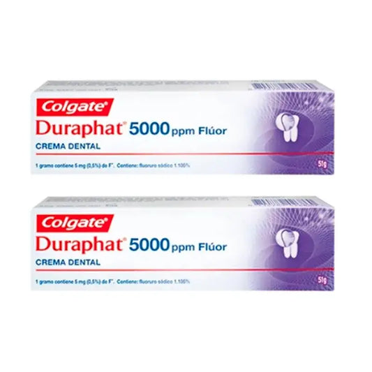 Colgate Duplo Duraphat 5000 Ppm Pasta de dentes com flúor, 2 x 51 ml