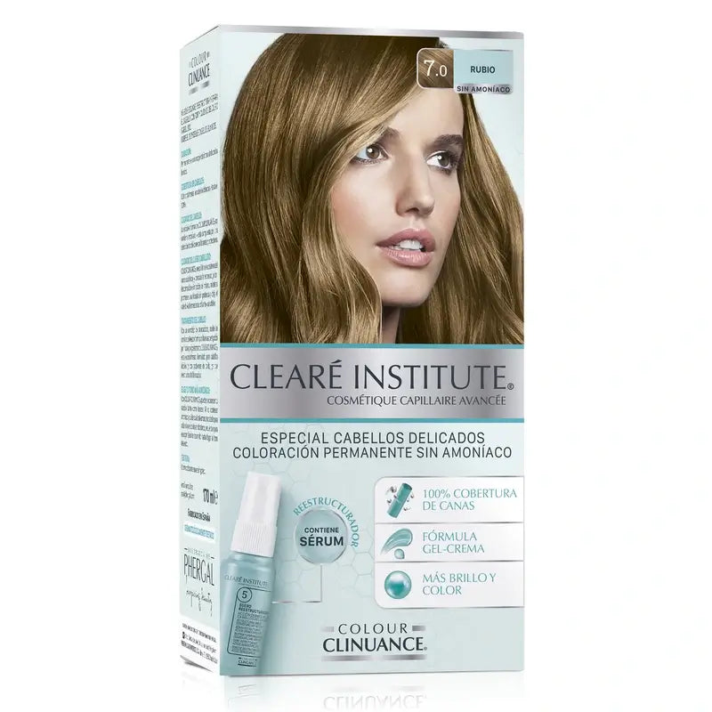 Clearé Institute Colour Clinuance Coloração Permanente Sem Amoníaco 7.0 Blonde