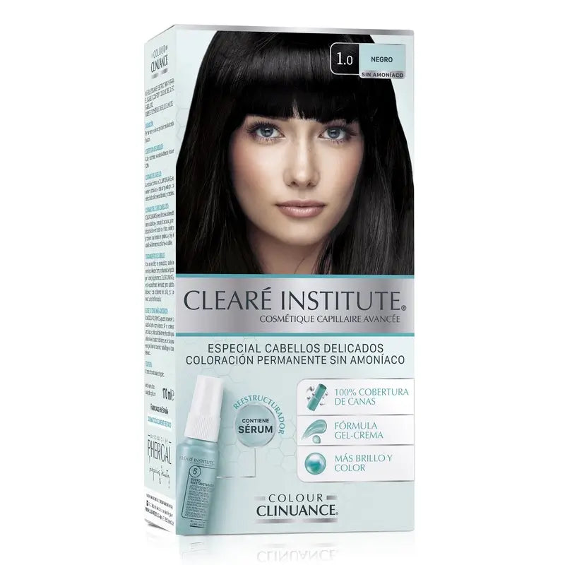 Clearé Institute Colour Clinuance Coloração Permanente sem Amoníaco 1.0 Preto