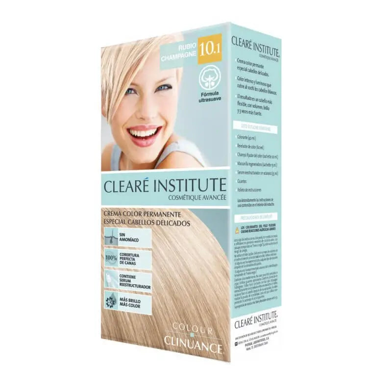 Clearé Institute Colour Clinuance Coloração Permanente Sem Amoníaco 10.1 Louro Champanhe