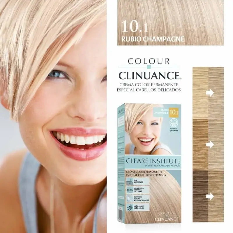 Clearé Institute Colour Clinuance Coloração Permanente Sem Amoníaco 10.1 Louro Champanhe