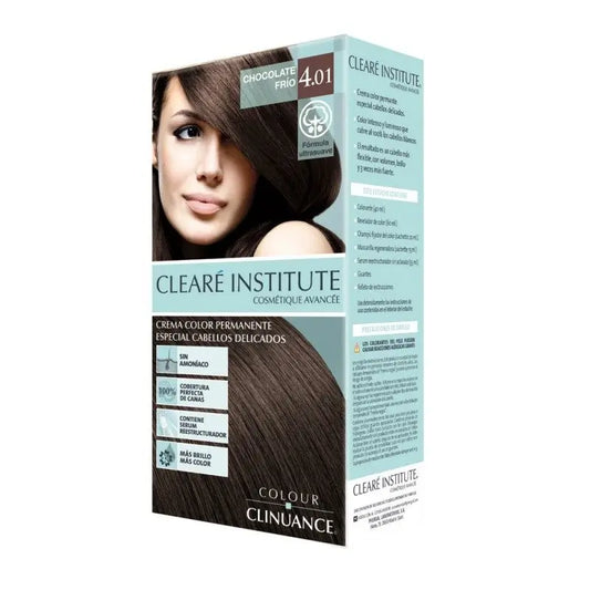 Clearé Institute Colour Clinuance Coloração Permanente Sem Amoníaco 4.01 Cold Chocolate