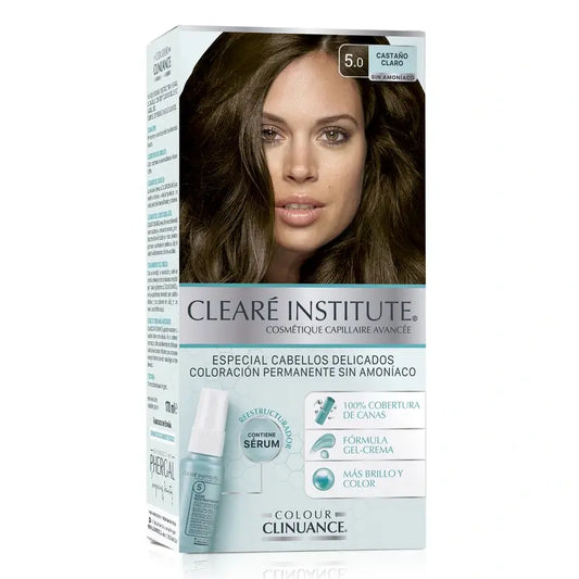 Clearé Institute Colour Clinuance Coloração Permanente Sem Amoníaco 5.0 Castanho Claro